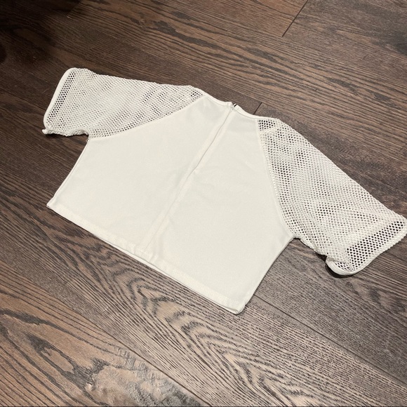 Missguided Raglan White Crop Top - Picture 4 of 6